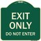 Signmission Exit Only Do Not Enter Heavy-Gauge Aluminum Architectural Sign, 18" H, G-1818-24035 A-DES-G-1818-24035 - alternate 1